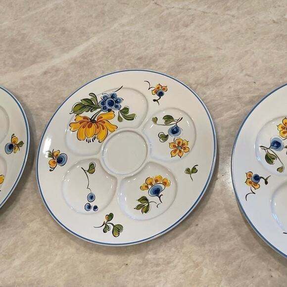 Villeroy & Boch plates Provence floral fondue plates x3     9.25” - Picture 2 of 10